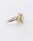 CANARY YELLOW CZ RING ⋄ Size 7.5
