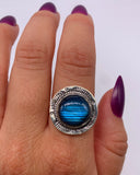 ROUND LABRADORITE RING ⋄ Size 7