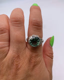 MINT GREEN CZ RING