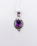 AMETHYST LEAF NECKLACE