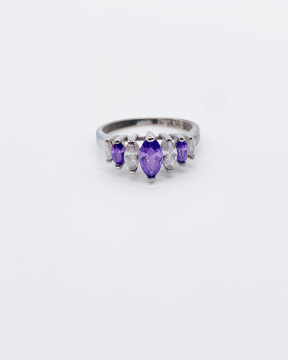 PURPLE CZ MARQUISE BAND