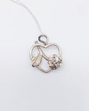 HEART ROSE NECKLACE