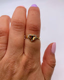 BUTTERFLY HEART GOLD RING