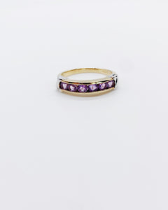 AMETHYST ROW GOLD BAND