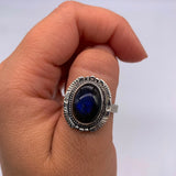 OVAL LABRADORITE RING ⋄ Size 10.75