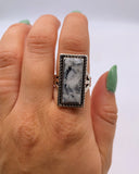 WHITE BUFFALO BLOCK RING