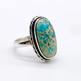 SEA SEDIMENT JASPER STERLING SILVER RING ⋄ SIZE 6