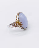 BLUE LACE AGATE RING ⋄ Size 9