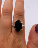 ONYX HEXAGON RING • Sz 8