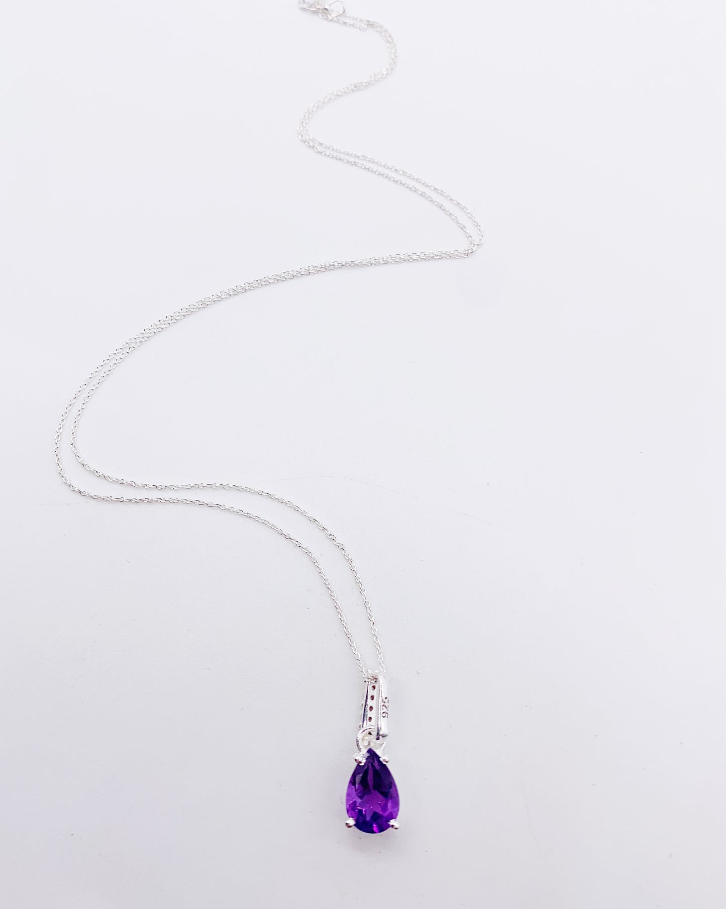 AMETHYST TEARDROP NECKLACE