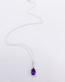 AMETHYST TEARDROP NECKLACE