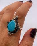 TURQUOISE SWIRL RING • Sz 10.75