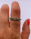 PERIDOT CZ INFINITY BAND • Sz 6