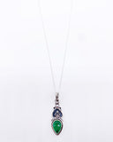 GREEN ONYX DROP NECKLACE