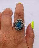 BLUE AUSTRALIAN OPAL RING • Sz 9