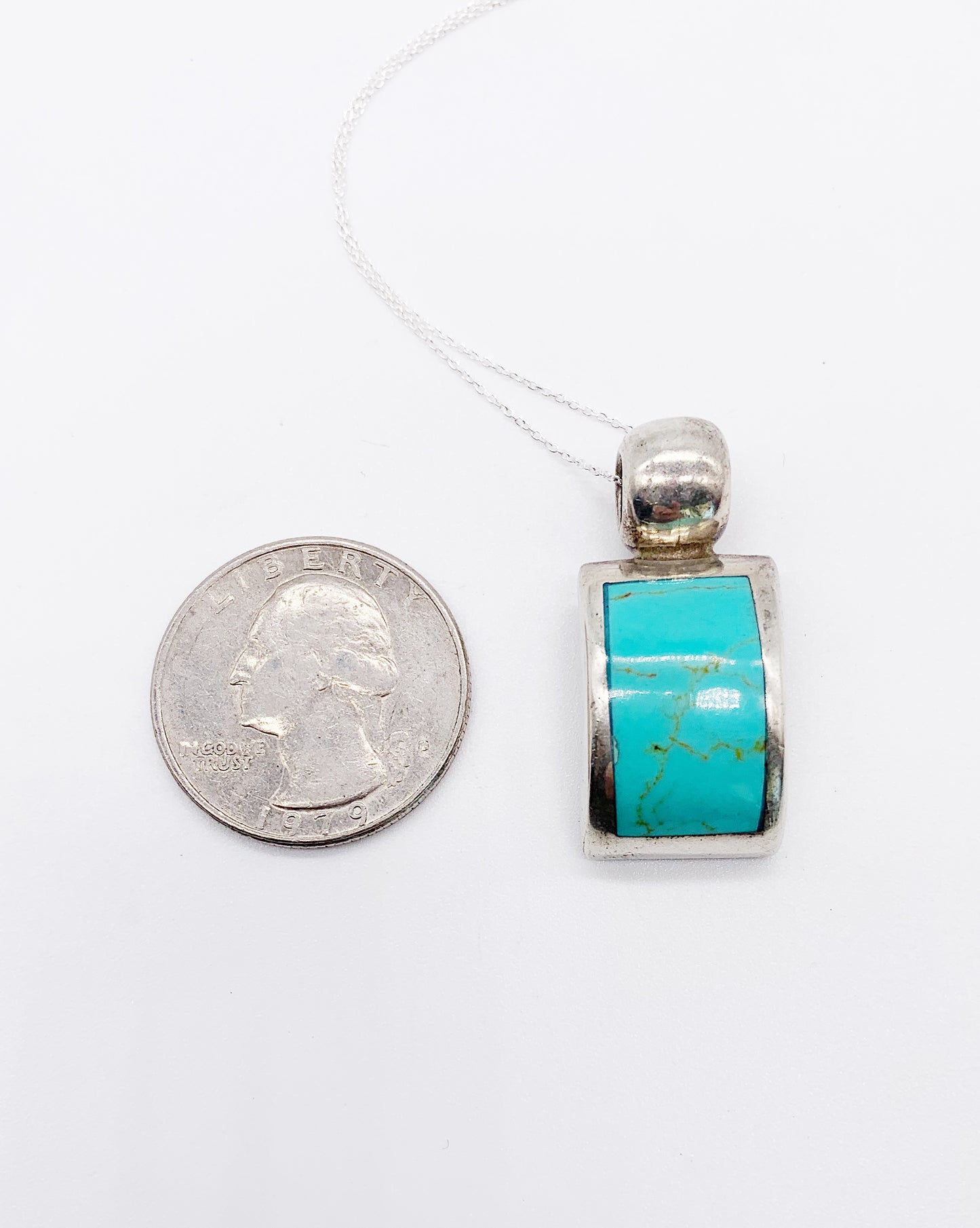 TURQUOISE BLOCK NECKLACE