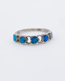 BLUE OPAL HEART BAND ⋄ Size 6.75