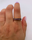 AMETHYST ROW GOLD BAND