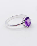 AMETHYST CLAW RING