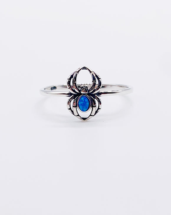BLUE OPAL SPIDER RING ⋄ Size 9.75