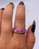 PINK OPAL INLAY BAND ⋄ Size 7
