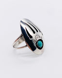 NAVAJO TURQUOISE BADGER PAW RING ⋄ Size 8.25