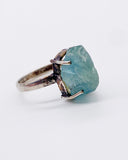 RAW AQUAMARINE RING ⋄ Size 8.25