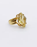 CANARY LEMON QUARTZ GOLD RING