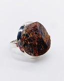 ORANGE LABRADORITE RING ⋄ Size 6