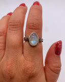 MOONSTONE DROP RING ⋄ Size 6