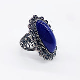 LAPIS SCROLL RING ⋄ Size 3