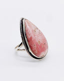 RHODOCHROSITE DROP RING ⋄ Size 9