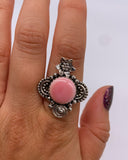 PINK CONCH SHELL RING • Sz 7