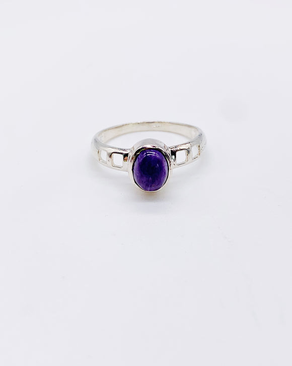 CHAROITE PANEL RING