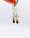 ONYX SKULL EARRINGS