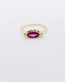 RHODOLITE SUN GOLD RING