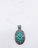 TURQUOISE FLORAL NECKLACE