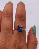 BLUE OPAL BUNNY RING ⋄ Size 6.25