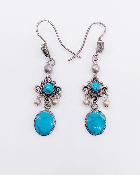 TURQUOISE DRAPE EARRINGS