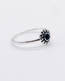 ONYX FLOWER RING ⋄ Size 7