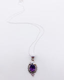 AMETHYST LEAF NECKLACE