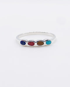 MULTISTONE ROW BAND ⋄ Size 8