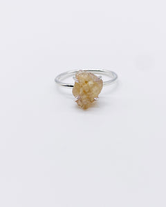 RAW CITRINE RING • Sz 9