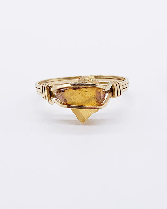 RAW OPAL GOLD RING ⋄ Size 7.5