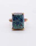 RUBY FUCHSITE GOLD RING ⋄ Size 9