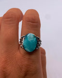 TURQUOISE BALI RING ⋄ Size 7.75