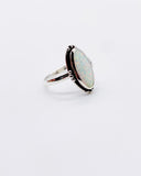 OVAL WHITE OPAL RING ⋄ Size 4.75