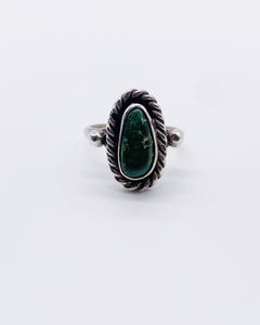 GREEN TURQUOISE TWIST RING