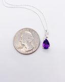 AMETHYST TEARDROP NECKLACE