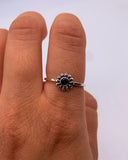 ONYX FLOWER RING ⋄ Size 7